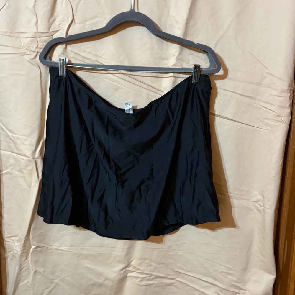 Black Flowy Swim Skirt